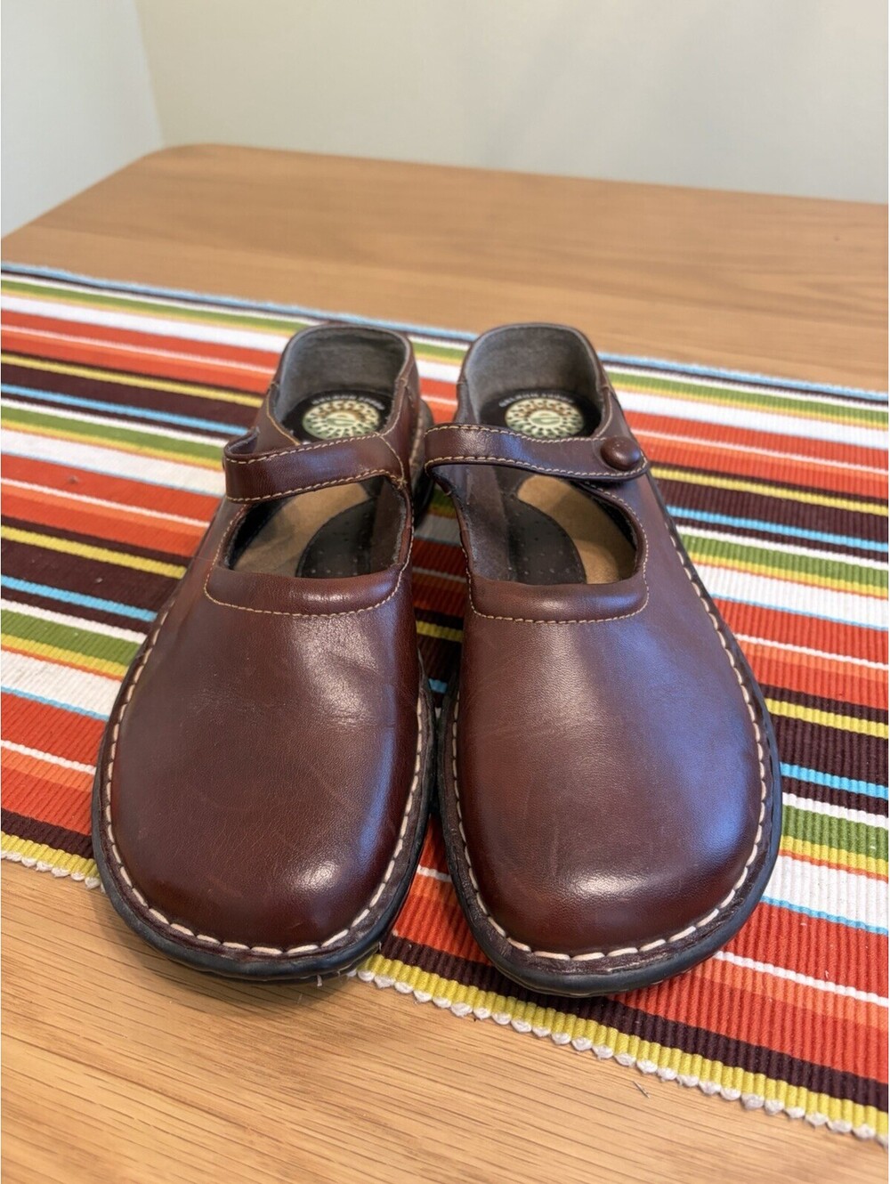 Earth Shoe Women’s 8 Leather Cupid Mary Jane Shoe Brown